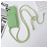 Mobigear Lanyard Card iPhone 15 Pro Siliconen Hoesje met koord en Pasjeshouder - Groen