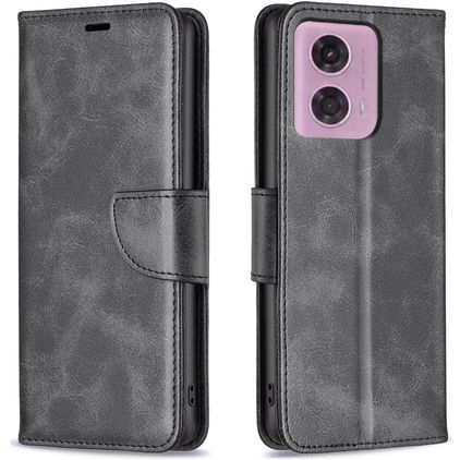 Mobigear Excellent Motorola Moto G24 Hoesje Bookcase Portemonnee - Zwart