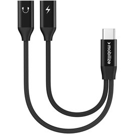 Mobilize Splitter USB-C naar USB-C Adapter 0.15 Meter - Zwart