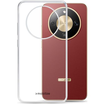 Mobilize Gelly Case Doorzichtig HONOR Magic 8 Lite Hoesje Flexibel TPU Backcover - Transparant