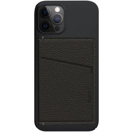 Nudient Magnet Thin Leren Pasjeshouder - 3 Pasjes - MagSafe Compatible - Ink Black