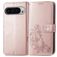 Mobigear Clover Google Pixel 9 Pro XL Hoesje Bookcase Portemonnee - Roségoud