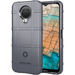 Mobigear Rugged Shield Nokia G20 Hoesje Flexibel TPU Backcover Shockproof - Grijs