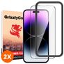 GrizzlyCoat Easy Fit iPhone 14 Pro Glazen Screenprotector - Case Friendly + Installatie Frame (2-Pack)