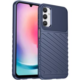 Mobigear Groove Samsung Galaxy A24 Hoesje Flexibel TPU Backcover - Blauw