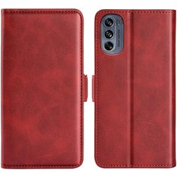Mobigear Slim Magnet Motorola Moto G62 Hoesje Bookcase Portemonnee - Rood
