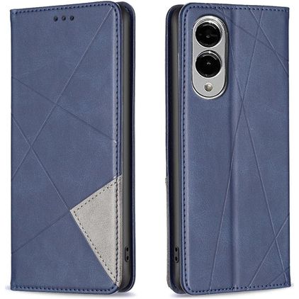 Mobigear Rhombus Slim Samsung Galaxy S25 Edge Hoesje Bookcase - Blauw