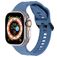 Mobigear Ripple Siliconen Apple Watch Bandje Gespsluiting - 49/46/45/44 mm - Blauw