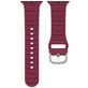 Mobigear Bumpy Siliconen Apple Watch Bandje Gespsluiting - 49/46/45/44 mm - Bordeaux Rood