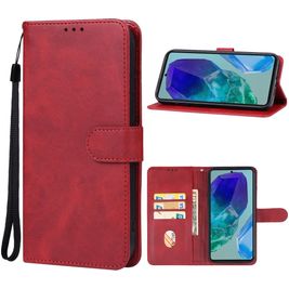 Mobigear Wallet Samsung Galaxy M55 Hoesje Bookcase Portemonnee - Rood