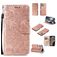Mobigear Flowers iPhone 12 Pro Hoesje Bookcase Portemonnee - Roségoud