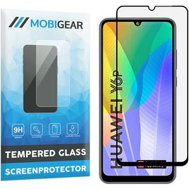 Mobigear Premium Huawei Y6p Glazen Screenprotector - Case Friendly - Zwart