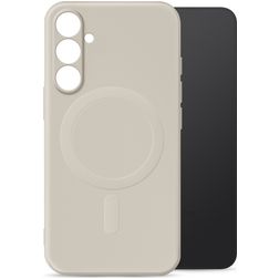 My Style Protective Flex Samsung Galaxy S25 MagSafe Hoesje Flexibel TPU Backcover - Antique White