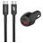 Mobigear Essentials Dual USB / USB-C Autolader USB-C 1 Meter Power Delivery 48W - Zwart
