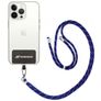 Mobigear Lanyard Universeel Telefoonkoord Verstelbaar - Wit / Rood / Marineblauw
