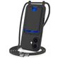Mobigear Lanyard Card iPhone 17 Siliconen Hoesje met koord en Pasjeshouder - Zwart