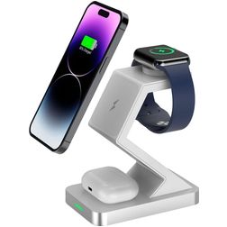 Mobigear MagStation 3in1 Laadstation MagSafe 15W - Wit