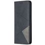 Mobigear Rhombus Slim OPPO Reno 4 Hoesje Bookcase - Zwart