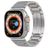 Mobigear Berlin Stalen Apple Watch Bandje Vouwsluiting - 42/41/40/38 mm - Zilver