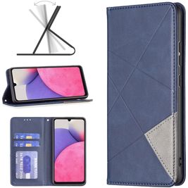 Mobigear Rhombus Slim Samsung Galaxy A33 Hoesje Bookcase - Blauw