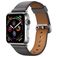 Mobigear Roma Leren Apple Watch Bandje Gespsluiting - 49/46/45/44 mm - Grijs