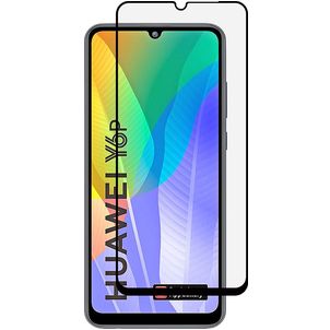 Mobigear Premium Huawei Y6p Glazen Screenprotector - Case Friendly - Zwart