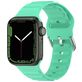 Mobigear Bumpy Siliconen Apple Watch Bandje Gespsluiting - 49/46/45/44 mm - Spearmint