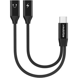 Mobilize Splitter USB-C naar USB-C Adapter 0.15 Meter - Zwart