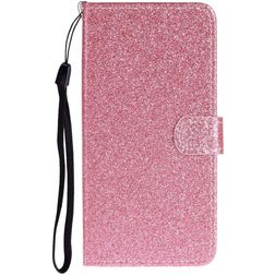Mobigear Glitter Huawei P Smart (2020) Hoesje Bookcase Portemonnee - Roze