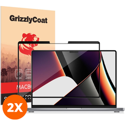 GrizzlyCoat Premium MacBook Pro 14 Inch (2021-2026) Screenprotector Folie - Case Friendly (2-Pack)