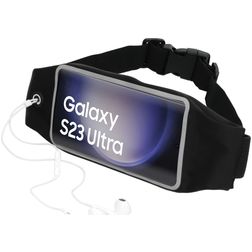Mobiparts Comfort Fit Belt Telefoonhouder Hardlopen Samsung Galaxy S23 Ultra Sport Hoesje Neopreen Heuptas - Zwart