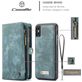 Caseme 008 iPhone XS Hoesje Uitneembare 2in1 Bookcase Portemonnee - Blauw