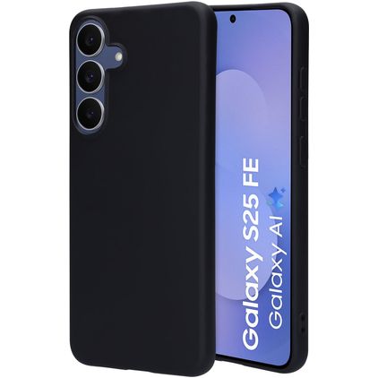Mobiparts Samsung Galaxy S25 FE Siliconen Hoesje Backcover - Zwart