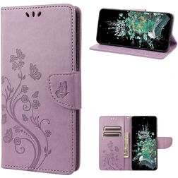 Mobigear Butterfly OnePlus 10T Hoesje Bookcase Portemonnee - Paars