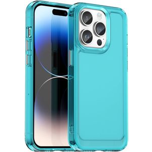 Mobigear Crystal iPhone 15 Pro Hoesje Flexibel TPU Backcover - Blauw