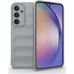 Mobigear Bumpy Samsung Galaxy A35 Hoesje Flexibel TPU Backcover - Grijs