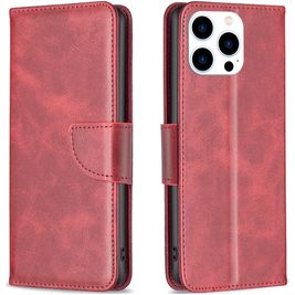 Mobigear Excellent iPhone 15 Pro Hoesje Bookcase Portemonnee - Rood