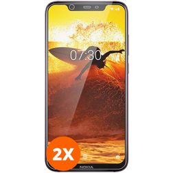 Mobigear Nokia 8.1 Glazen Screenprotector - Case Friendly (2-Pack)