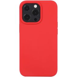 Mobigear Rubber Touch iPhone 14 Pro Siliconen Hoesje Backcover - Rood