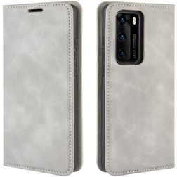 Mobigear Retro Slim Huawei P40 Hoesje Bookcase Portemonnee - Grijs