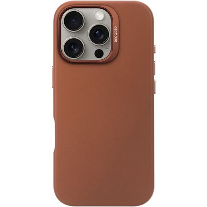 Decoded iPhone 16 Pro MagSafe Hoesje Echt Leer Backcover - Tan