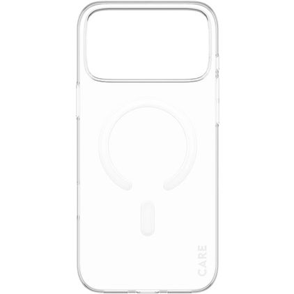 CARE by PanzerGlass SL1M Doorzichtig iPhone 17 Pro Max MagSafe Hoesje Hardcase Extra Dun Backcover - Transparant