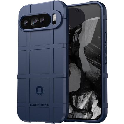 Mobigear Rugged Shield Google Pixel 9 Pro Hoesje Flexibel TPU Backcover Shockproof - Blauw