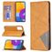 Mobigear Rhombus Slim Samsung Galaxy M52 Hoesje Bookcase - Cognac