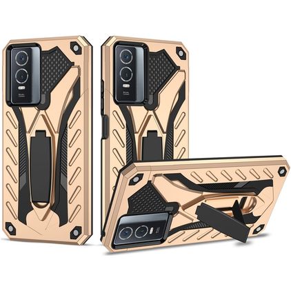Mobigear Armor Stand Vivo Y76 Hoesje Hardcase Backcover Shockproof met Standaard - Goud