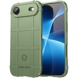Mobigear Rugged Shield iPhone Air Hoesje Flexibel TPU Backcover Shockproof - Groen