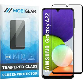 Mobigear Premium Samsung Galaxy A22 4G Glazen Screenprotector - Case Friendly - Zwart