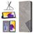 Mobigear Rhombus Slim Samsung Galaxy A73 Hoesje Bookcase - Grijs