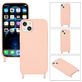 Mobigear Lanyard iPhone 14 Plus Siliconen Hoesje met koord - Roze