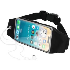 Mobiparts Comfort Fit Belt Telefoonhouder Hardlopen iPhone 17 Pro Sport Hoesje Neopreen Heuptas - Zwart